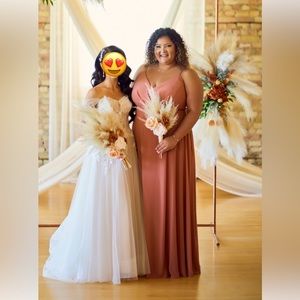 Bridesmaid dress terracotta/burnt orange